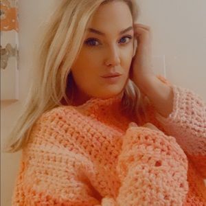 Ombré crochet 🍑 peach sweater Large handmade